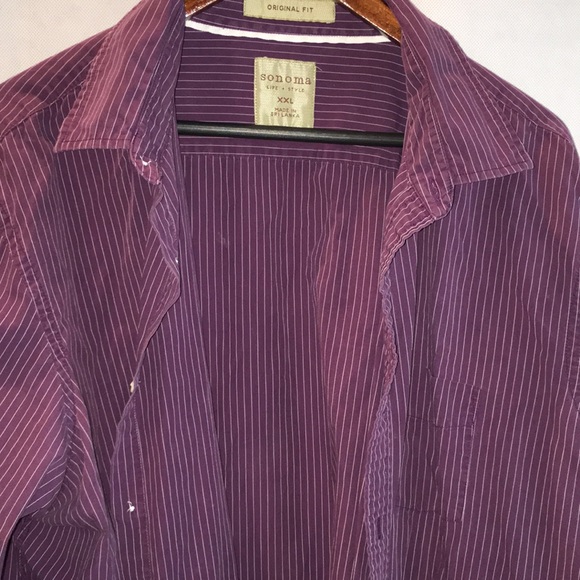 Sonoma Original Fit Long Sleeve Casual Button Down Cotton Shirt | XXL - Picture 1 of 6